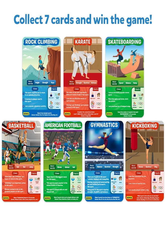 سكيلماتيكس لعبة Skillmatics للتخمين في 10 رياضات، مثالية للأولاد والبنات والأطفال والعائلات الذين يحبون ألعاب الورق والألعاب وألعاب السفر، وهي هدية مناسبة للأعمار من 6 إلى 9 سنوات فما فوق. - Image 5